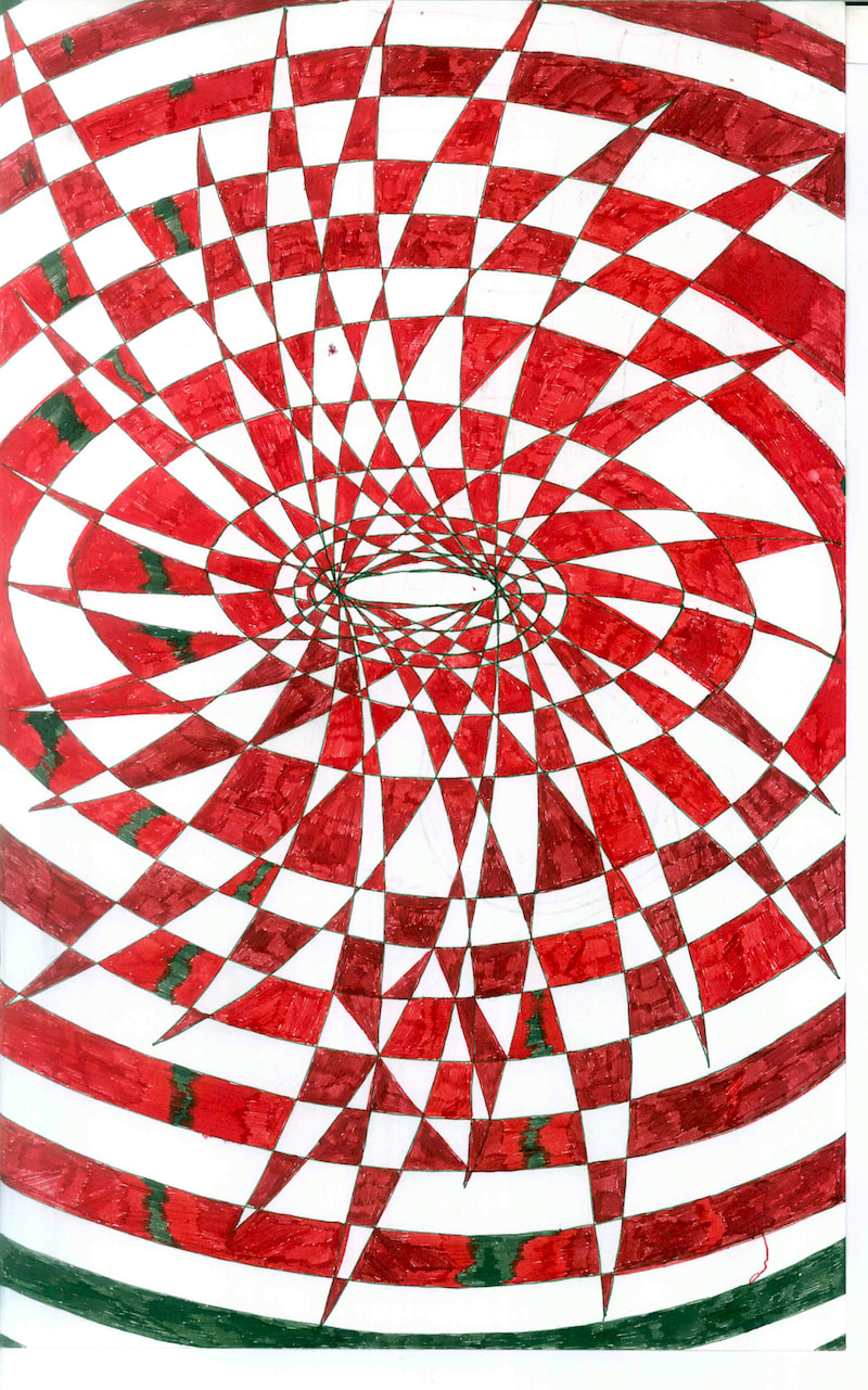 Untitled [AB 02], a fountain pen drawing by Ahmad Bilal