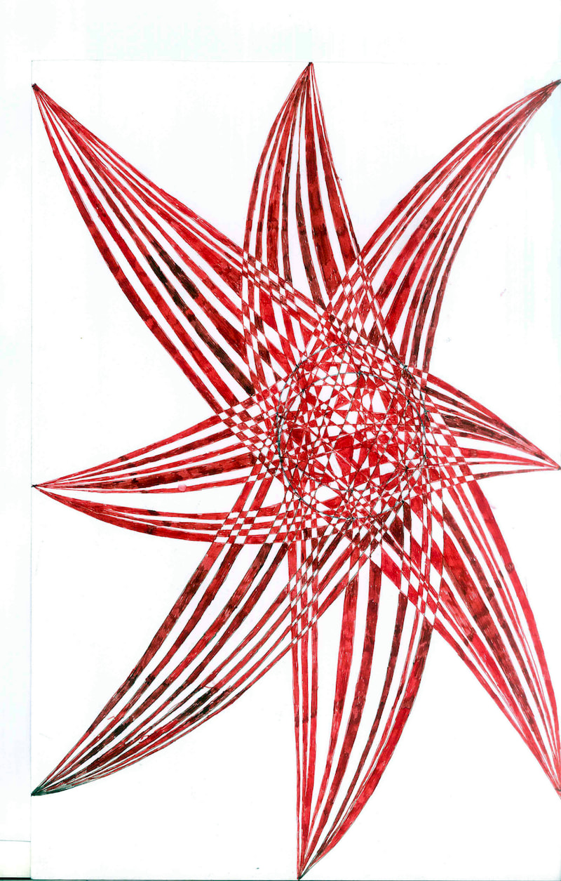Untitled [AB 03], a fountain pen drawing by Ahmad Bilal