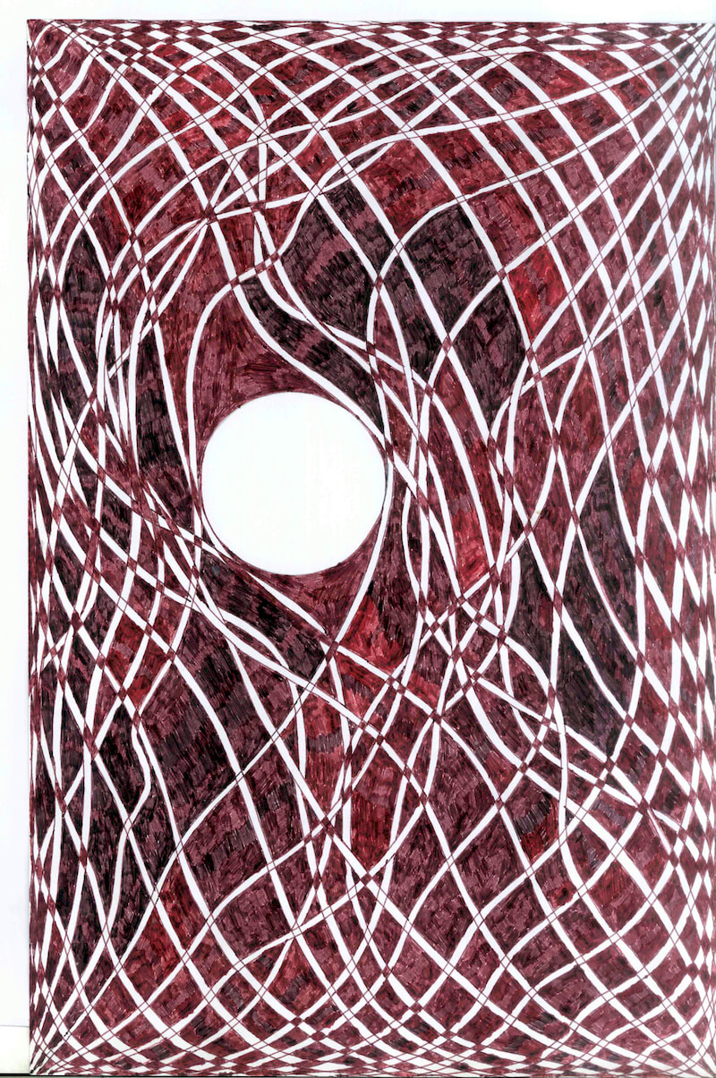 Untitled [AB 05], a fountain pen drawing by Ahmad Bilal