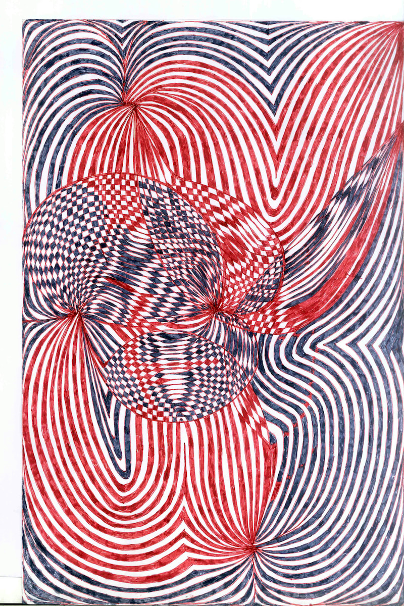 Untitled [AB 09], a fountain pen drawing by Ahmad Bilal