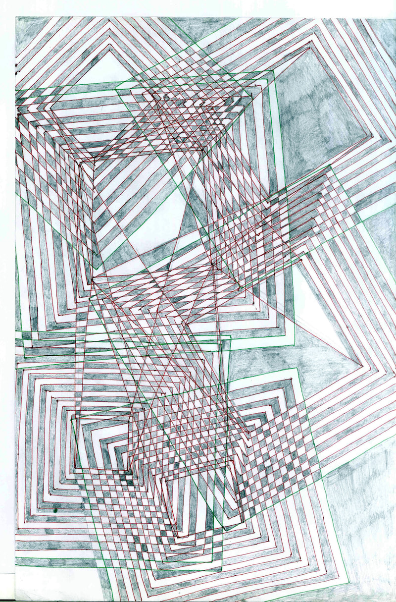 Untitled [AB 12], a fountain pen drawing by Ahmad Bilal