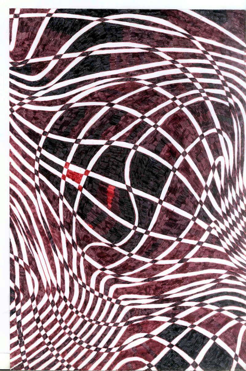 Untitled [AB 14], a fountain pen drawing by Ahmad Bilal