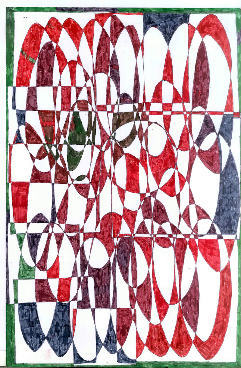 Untitled [AB 15], a fountain pen drawing by Ahmad Bilal