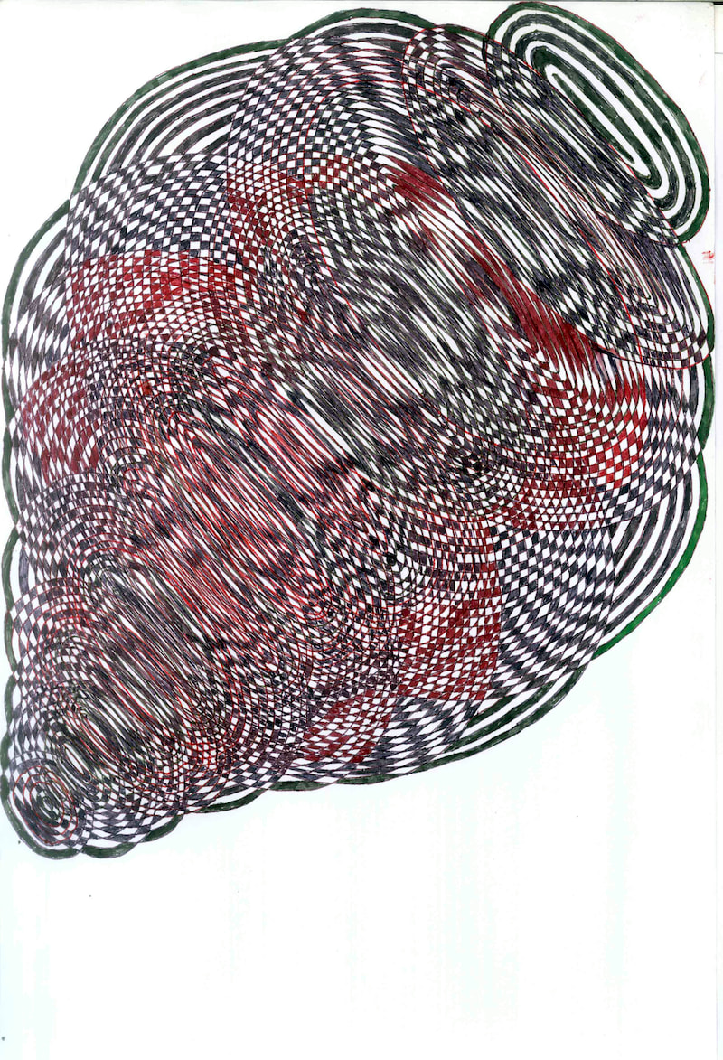 Untitled [AB 17], a fountain pen drawing by Ahmad Bilal