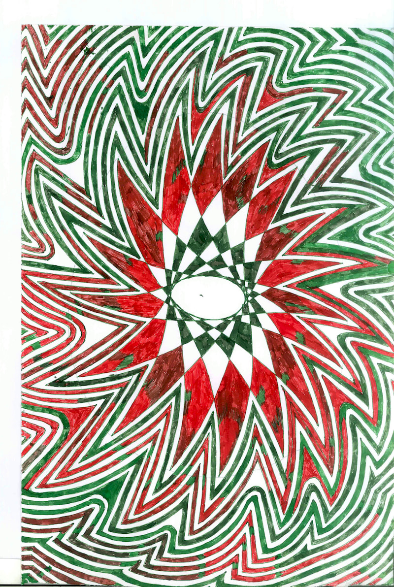 Untitled [AB 19], a fountain pen drawing by Ahmad Bilal