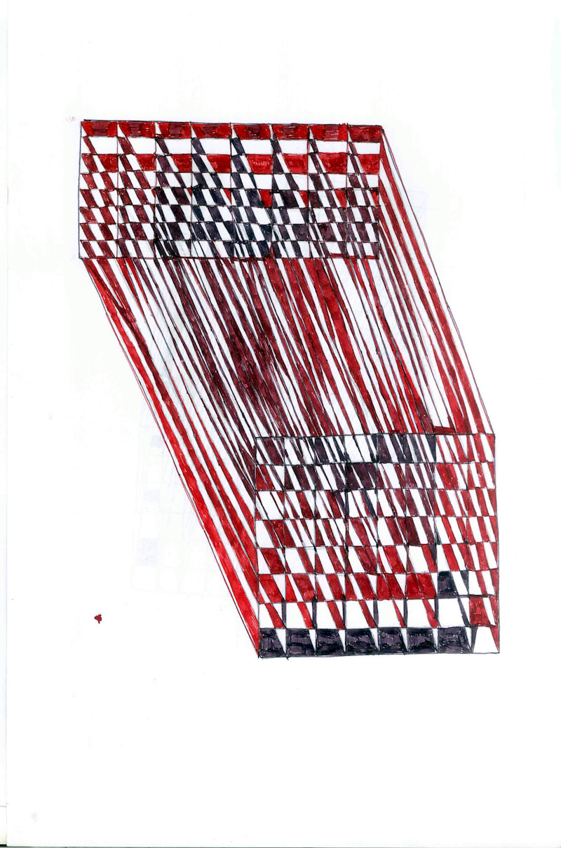 Untitled [AB 20], a fountain pen drawing by Ahmad Bilal