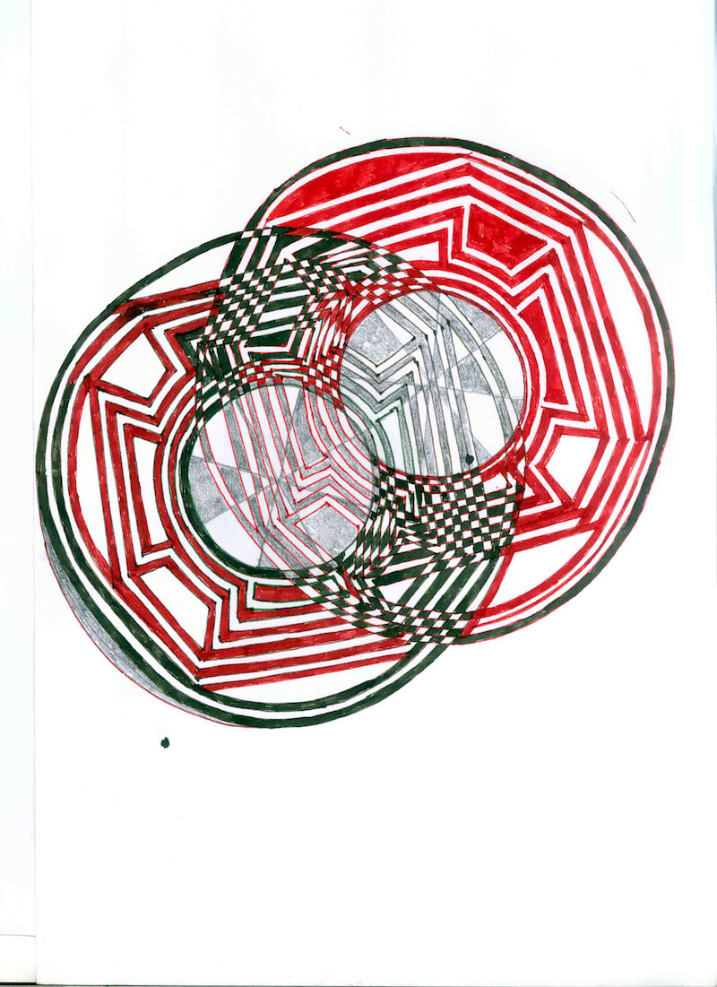 Untitled [AB 21], a fountain pen drawing by Ahmad Bilal