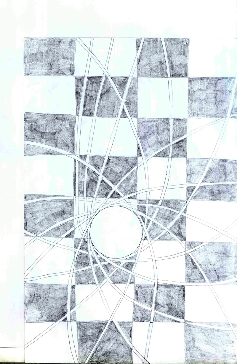 Untitled [AB 23], a fountain pen drawing by Ahmad Bilal