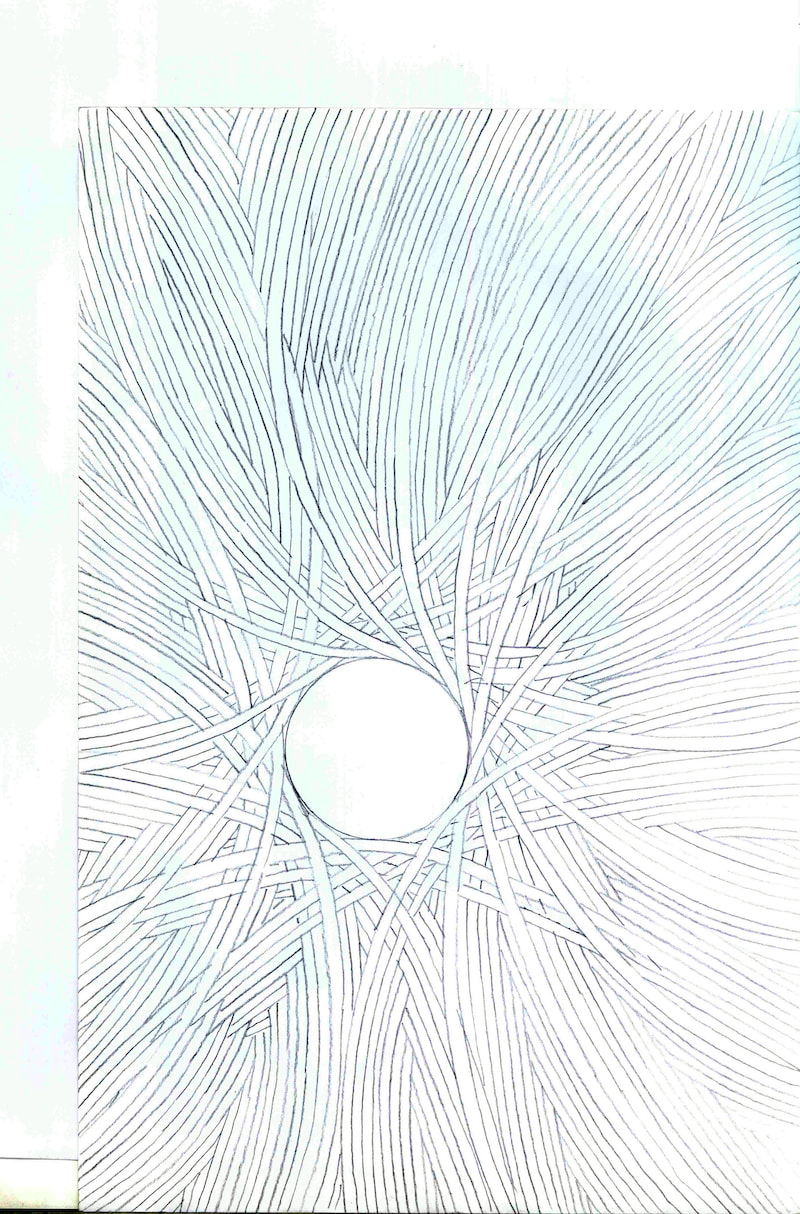 Untitled [AB 26], a fountain pen drawing by Ahmad Bilal