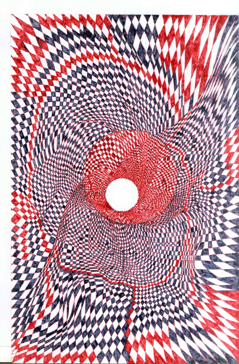 Untitled [AB 27], a fountain pen drawing by Ahmad Bilal