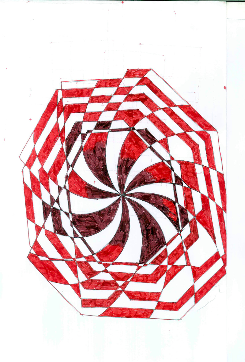 Untitled [AB 33], a fountain pen drawing by Ahmad Bilal