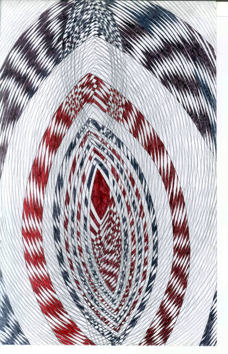 Untitled [AB 34], a fountain pen drawing by Ahmad Bilal