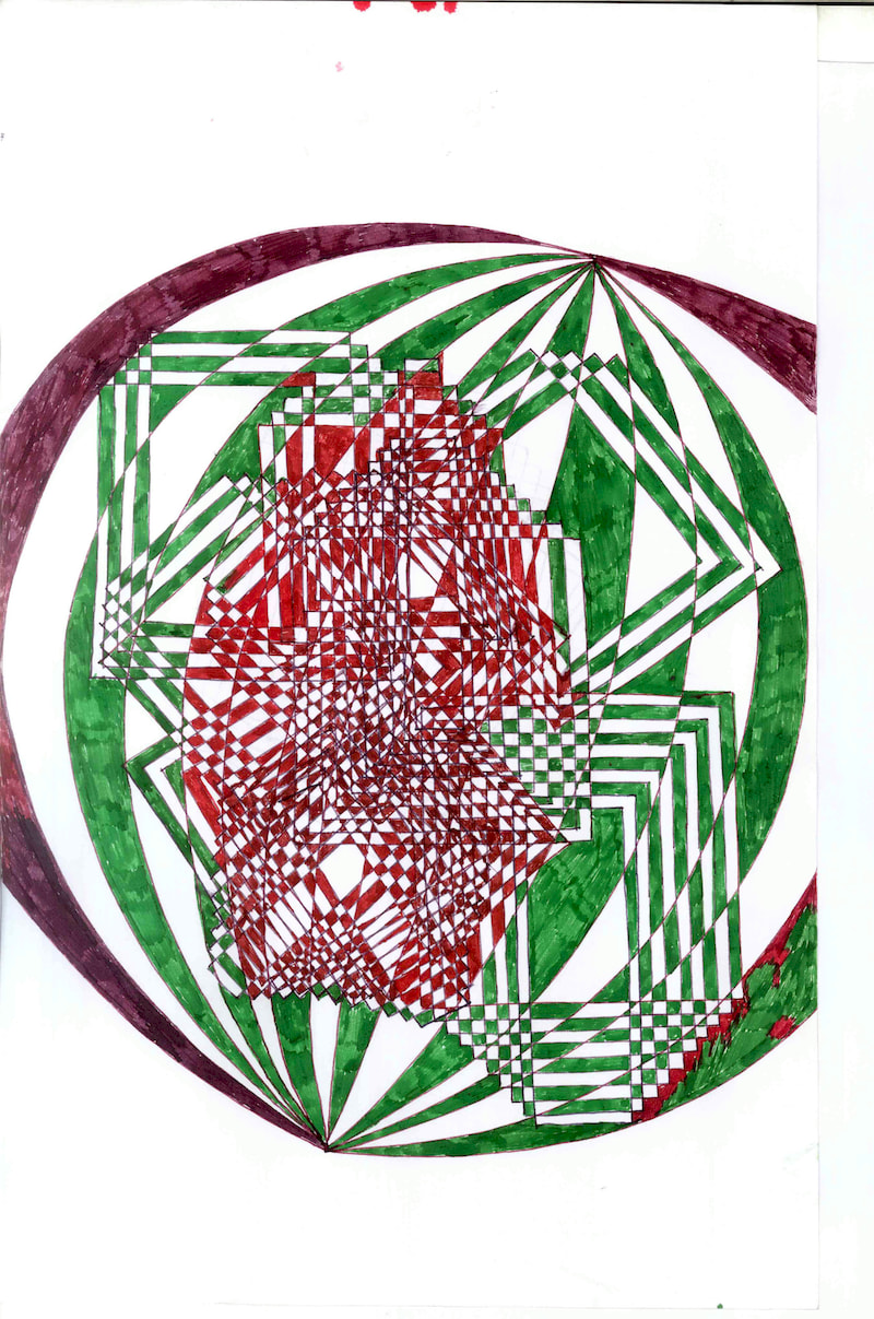 Untitled [AB 37], a fountain pen drawing by Ahmad Bilal